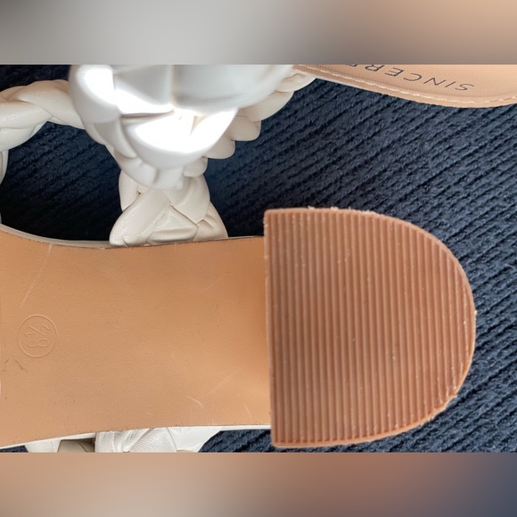 White Braided high heel- worn once - Picture 5 of 7